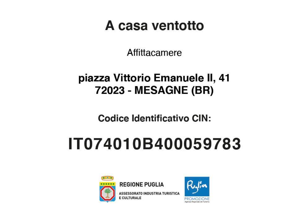 A casa ventotto Panzió Mesagne Kültér fotó
